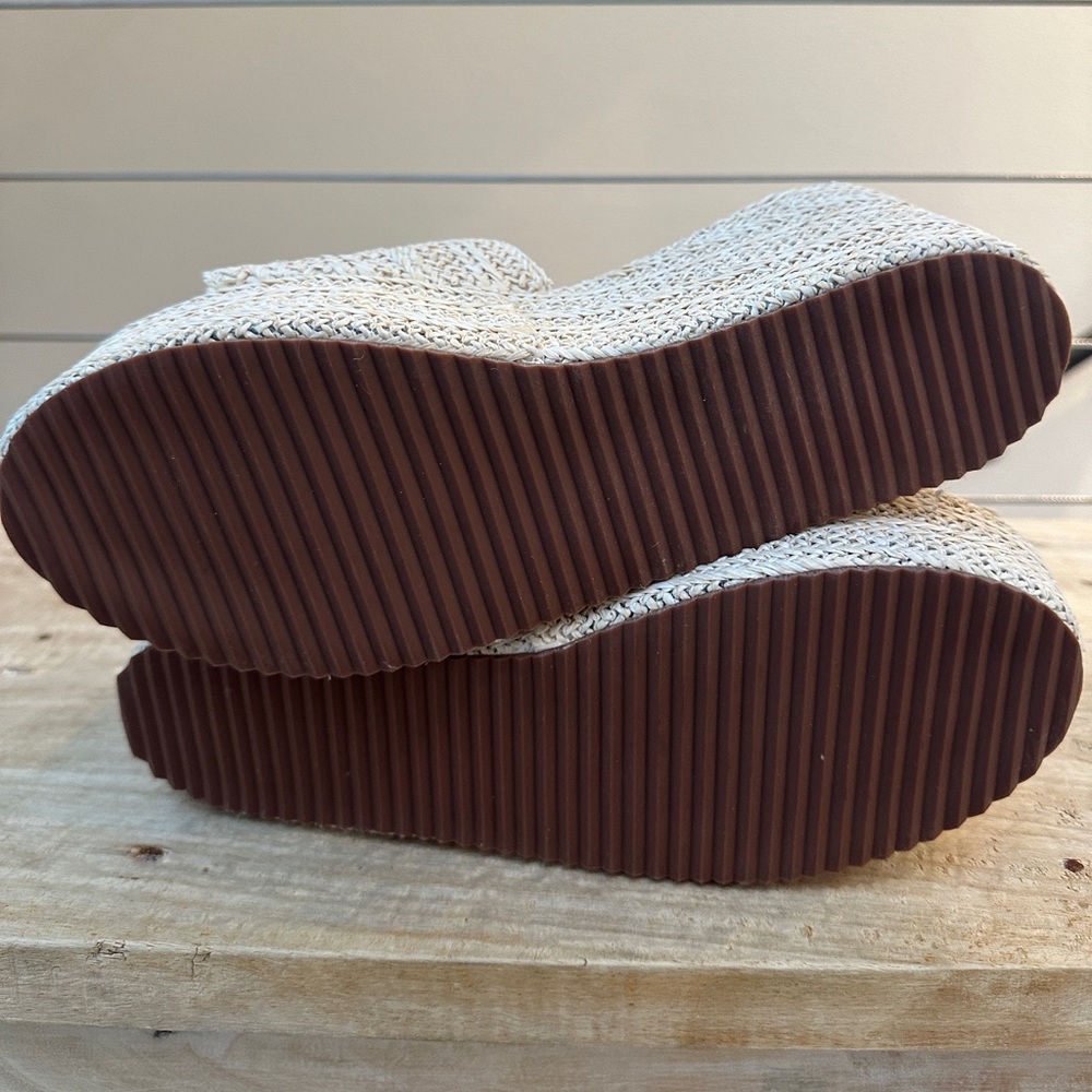 Platform Espadrille Wedge Sandals Raffia Open Toe Slides Women’s Summer | Size 9 - Picture 9 of 9